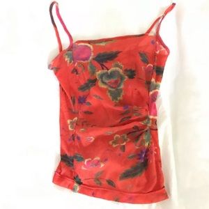 Vivienne Tam mid-late 90’s mesh floral top